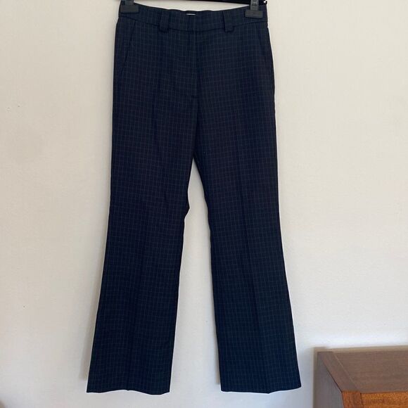 Sandro Paris plaid slacks in navy black green sz FR 36 US sz 4 perfect condition - Picture 1 of 8